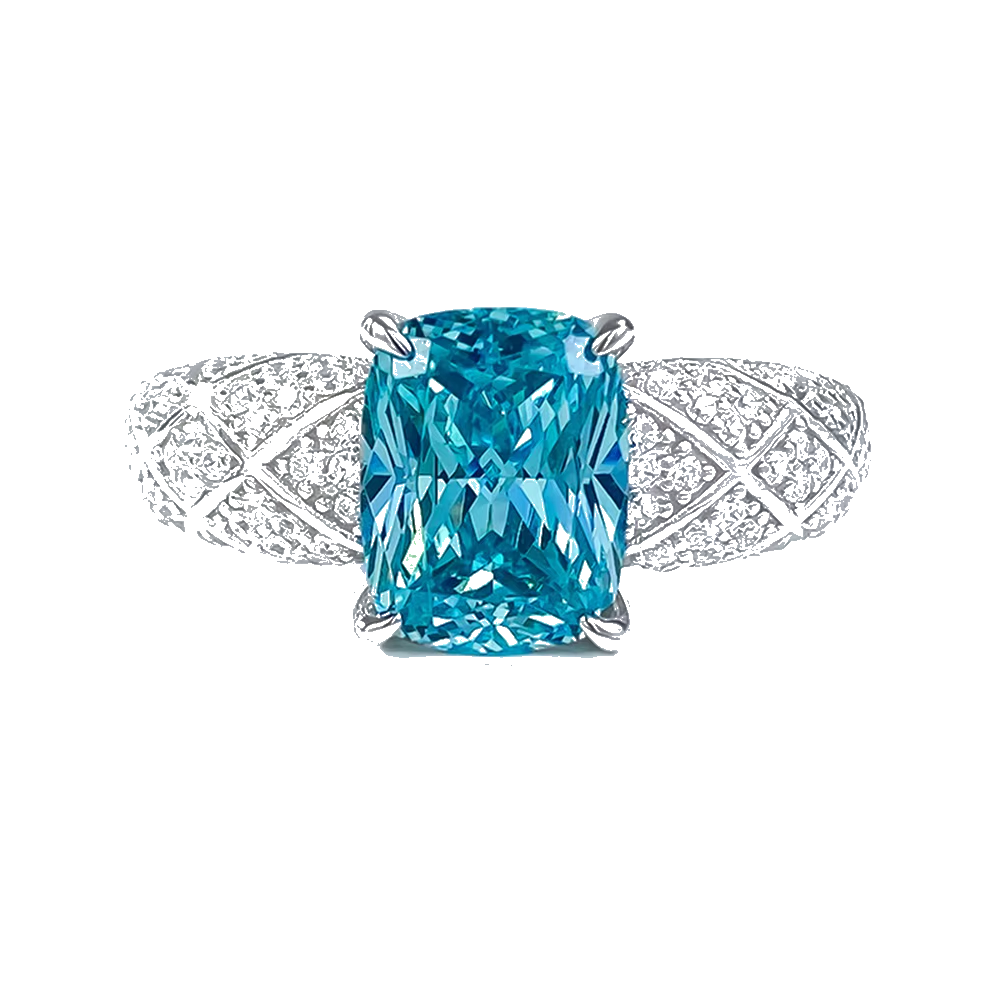 925 Sterling Silver Paraiba Tourmaline Gemstone Ring