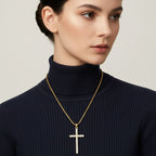 Cross Necklace with Zirconia
