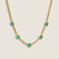 Square Turquoise Station Necklace