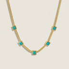 Square Turquoise Station Necklace