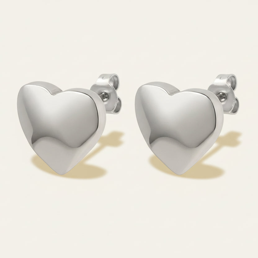 Heart Stud Earrings Minimalist