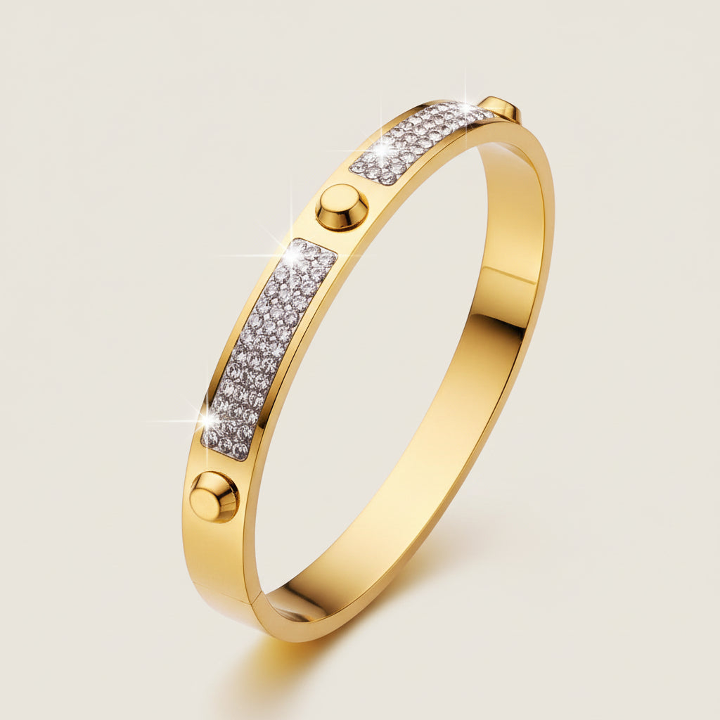 Bangle with diamond accents