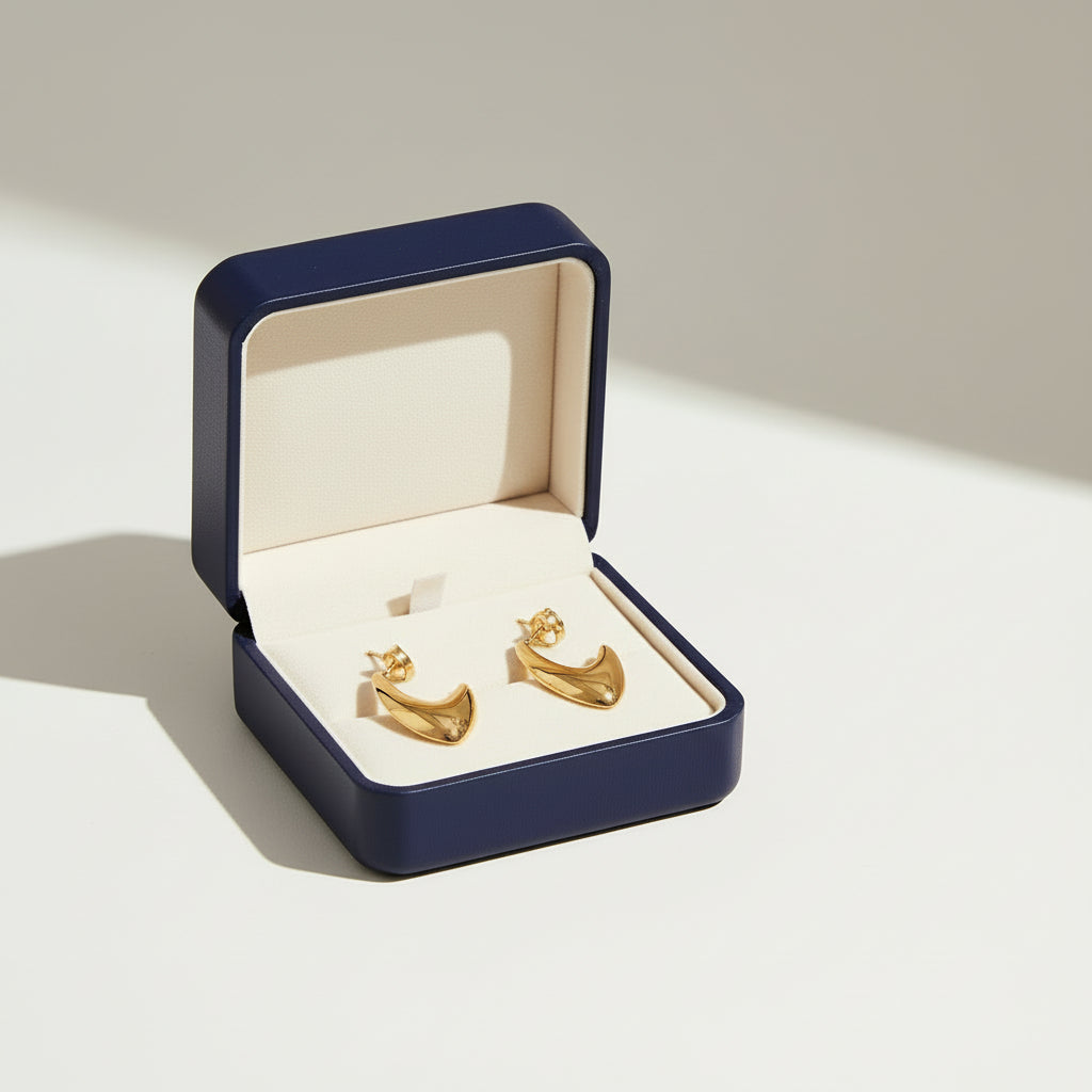 Sculptural Curve Stud Earrings