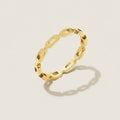 18K Gold Plated waterproof chain ring - Modern elegant design