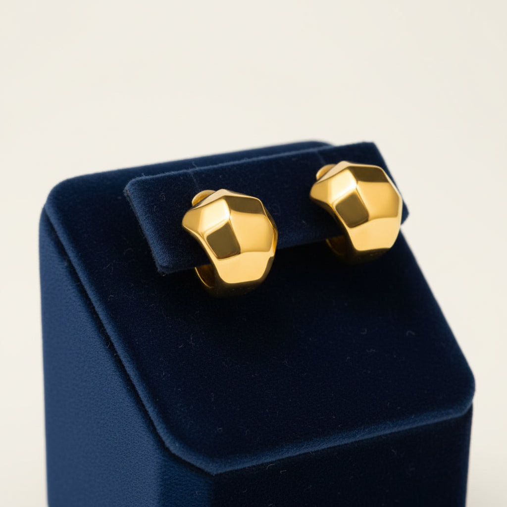 Sculpted Gold Stud Earrings