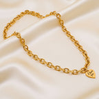 18K Gold Plated chain Necklace with polished finish