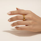 Modern Bold Link Ring