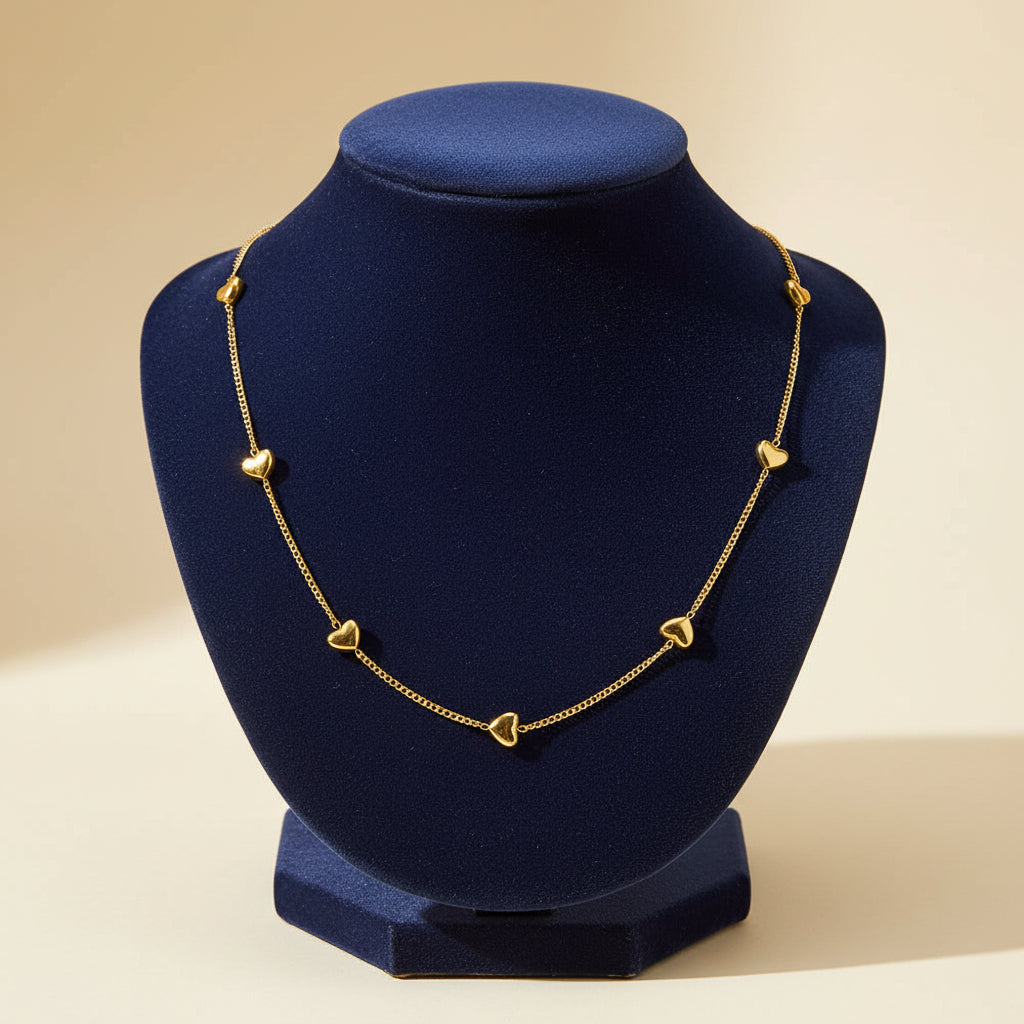 Heart Necklace Delicate Design