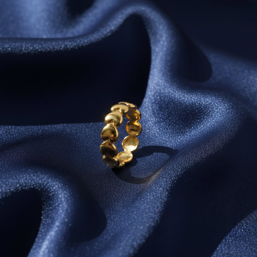 Heart Band Ring Adjustable Romantic