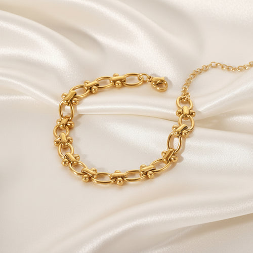 18K Gold Plated Adjustable Link Bracelet
