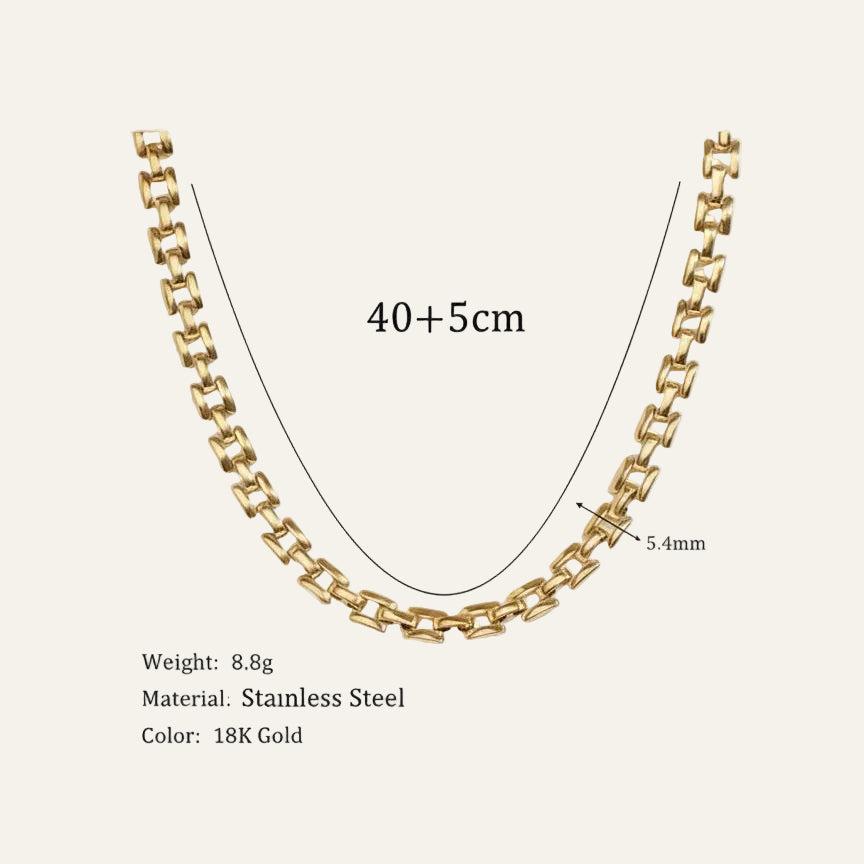 Lutche Signature Gold Chain Set – Necklace & Bracelet