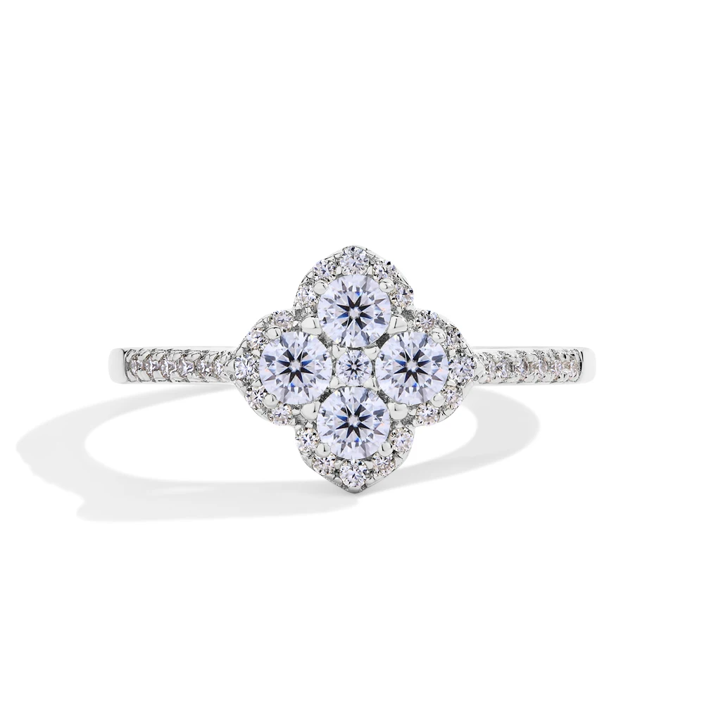 925 Sterling Silver Moissanite Ring