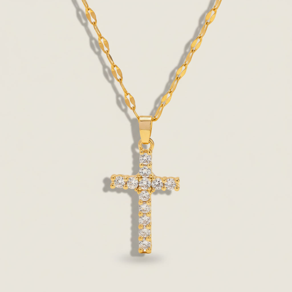 Pave Cross Necklace
