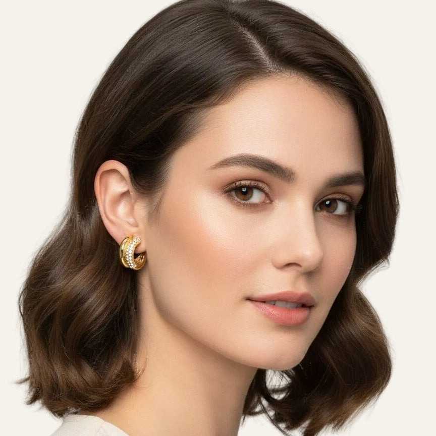 Crystal Hoop earrings