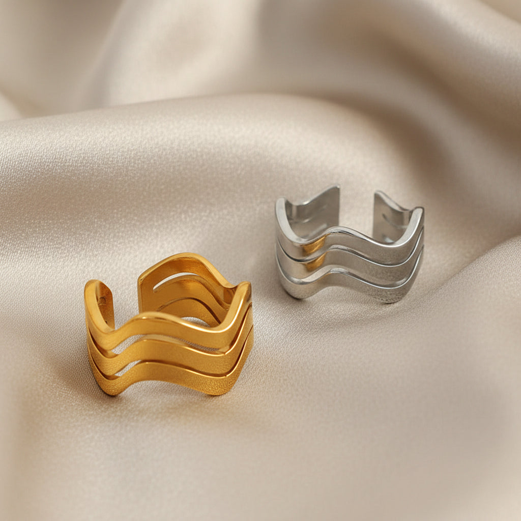 Wave Adjustable Ring