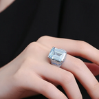 925 Sterling Silver Aquamarine Ring