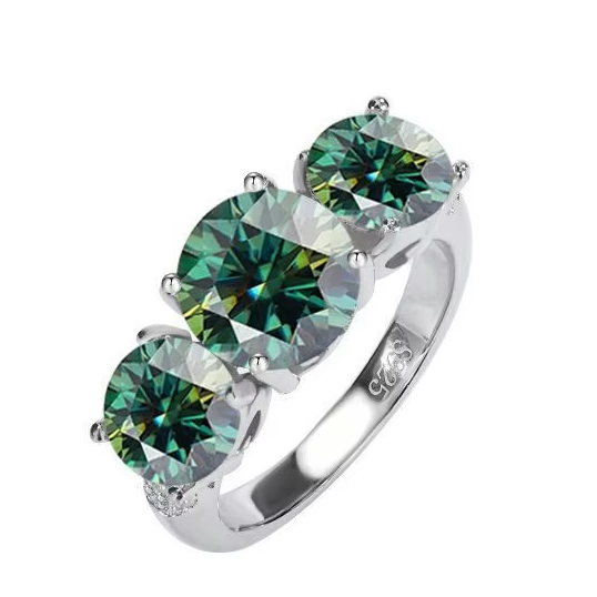 925 Sterling Silver Moissanite Ring