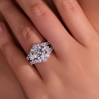 925 Sterling Silver Moissanite Ring Set