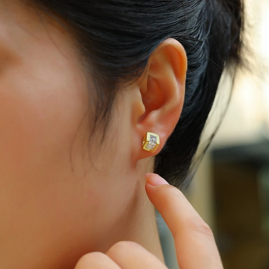 Sterling Silver 925 4mm Moissanite Stud Earrings