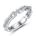 925 Sterling Silver Moissanite Wedding Ring