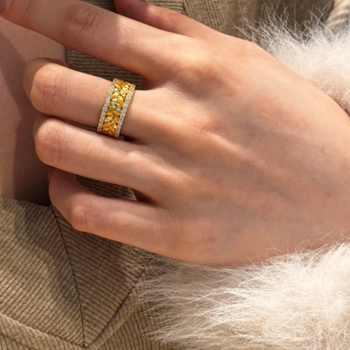 925 Sterling Silve Sapphire Vintage Row Ring