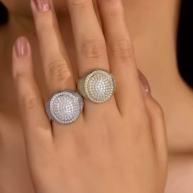 Zircon Ring 18K gold plated