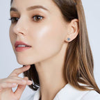 925 Sterling Silver Gold Plated Moissanite Set