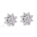 Sunflower Moissanite Stud Earrings