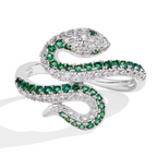 Sterling Silver 925 Moissanite Snake Ring