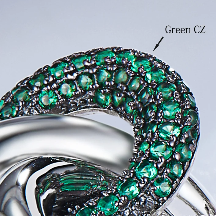 Irregular Curve Cross Zircon Ring