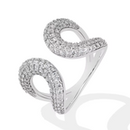 925 Sterling Silver Full Moissanite Ring