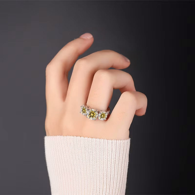 925 Sterling Silver Moissanite Ring