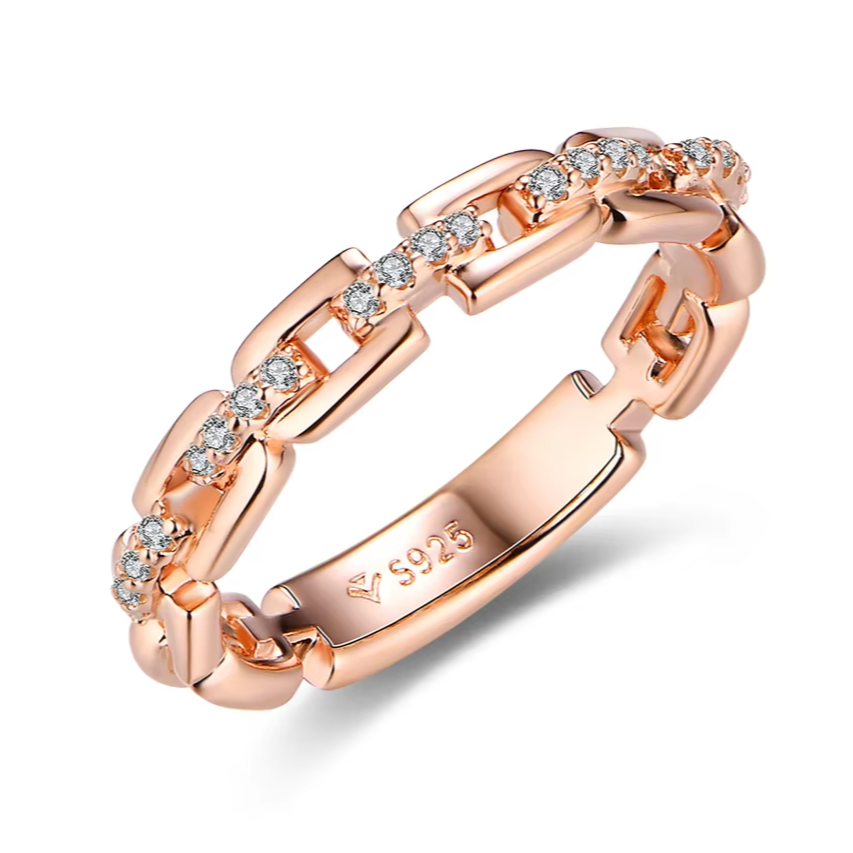 925 Sterling Silver Moissanite Wedding Ring