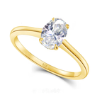 14K Gold Moissanite Ring