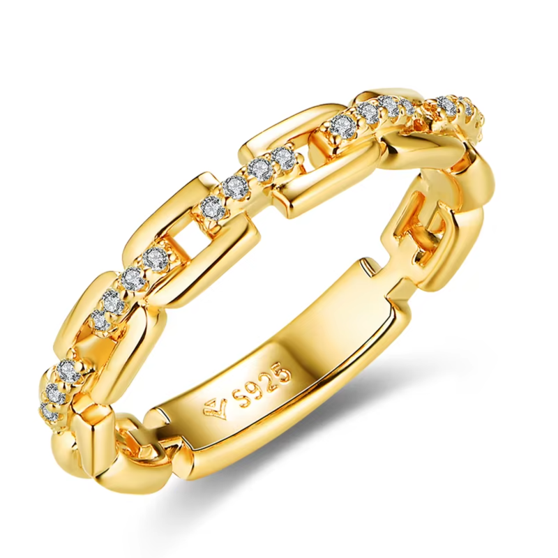 925 Sterling Silver Moissanite Wedding Ring