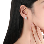 Sunflower Moissanite Stud Earrings