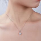 925 Sterling Silver Oval Cut Moissanite Jewelry Set