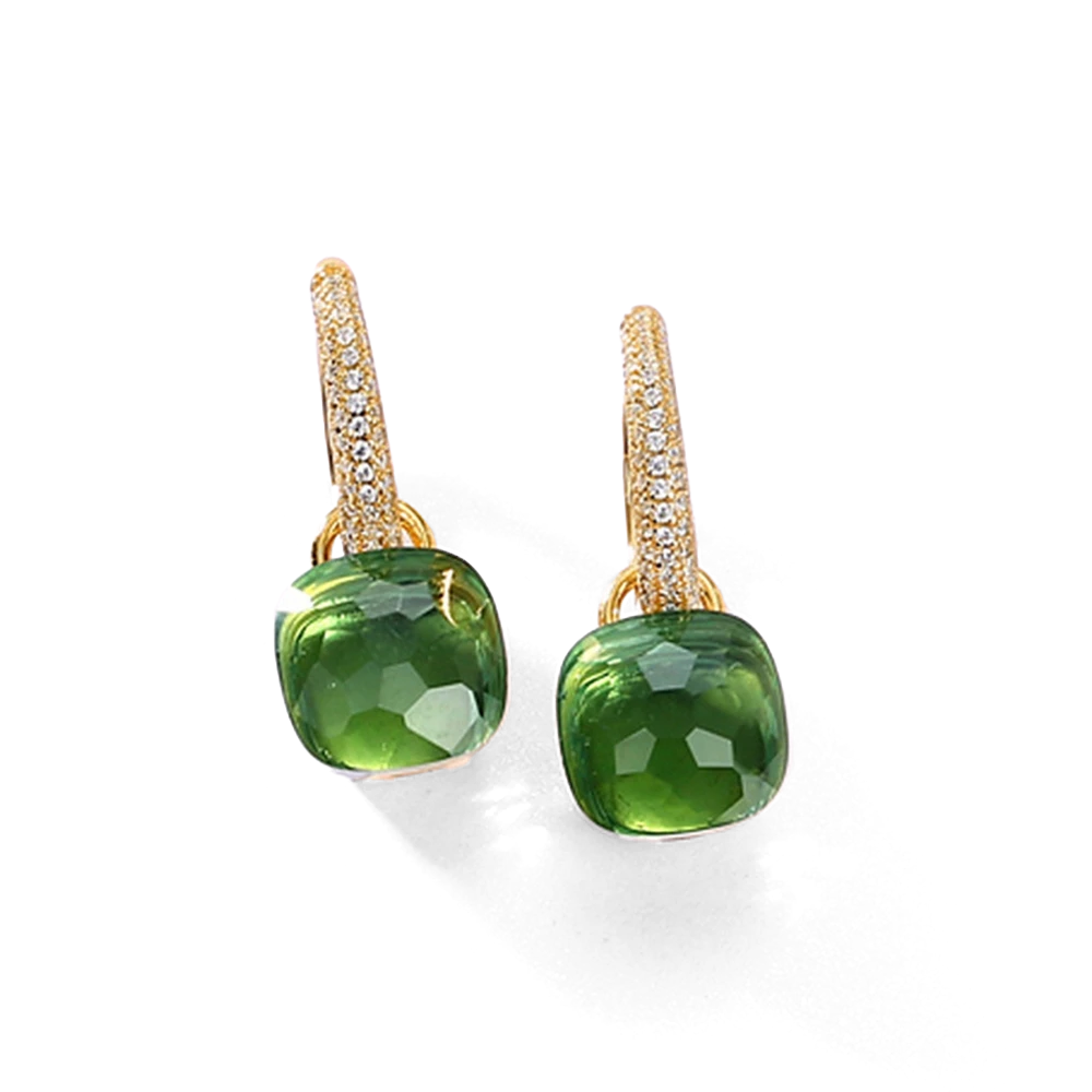 925 Sterling Silver Amethyst Drop Dangle Earrings 9MM