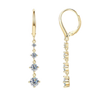 925 Sterling Silver Moissanite Tassel Drop Earrings