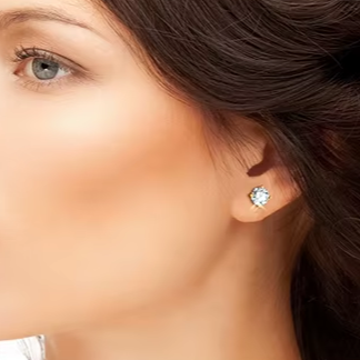 925 Sterling Silver Diamond Stud Earrings