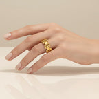 Bold Chain Luxe Statement Ring