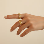 Bold Chain Luxe Statement Ring