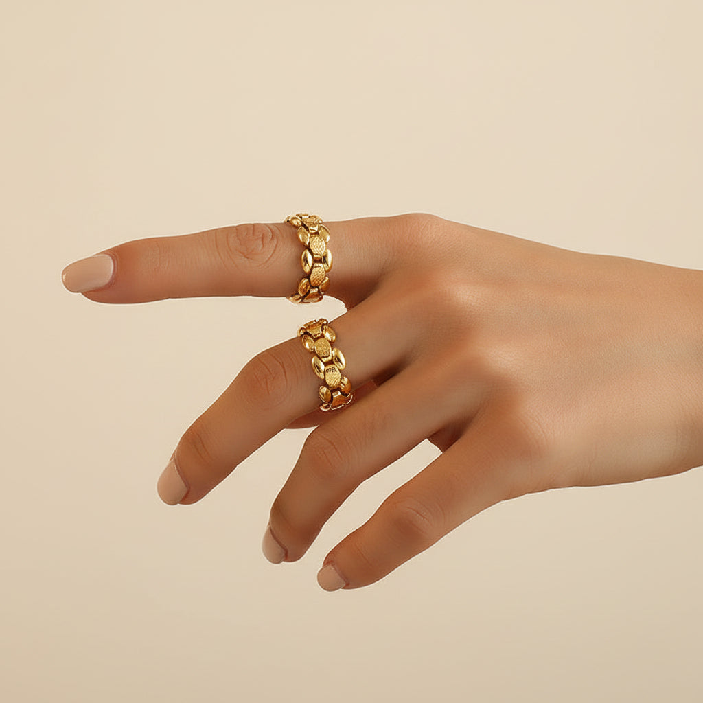 Bold Chain Luxe Statement Ring