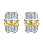 925 Sterling Silver Fashion Retro Zirconia Earrings