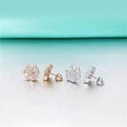 925 Sterling  Silver Stud Moissanite Earrings