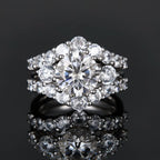 925 Sterling Silver Moissanite Ring Set
