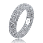 925 Sterling Silver Full Iced Out Cubic Zirconia Ring