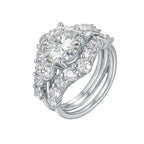 925 Sterling Silver Moissanite Ring Set