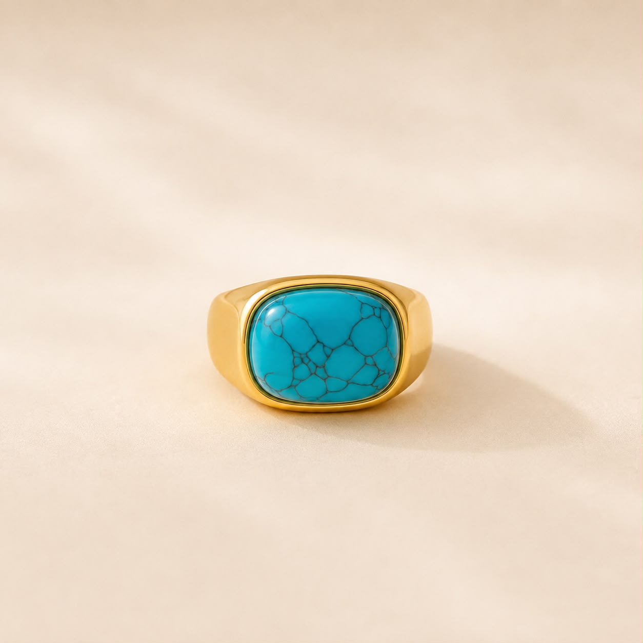 Aster Turquoise Signet Ring