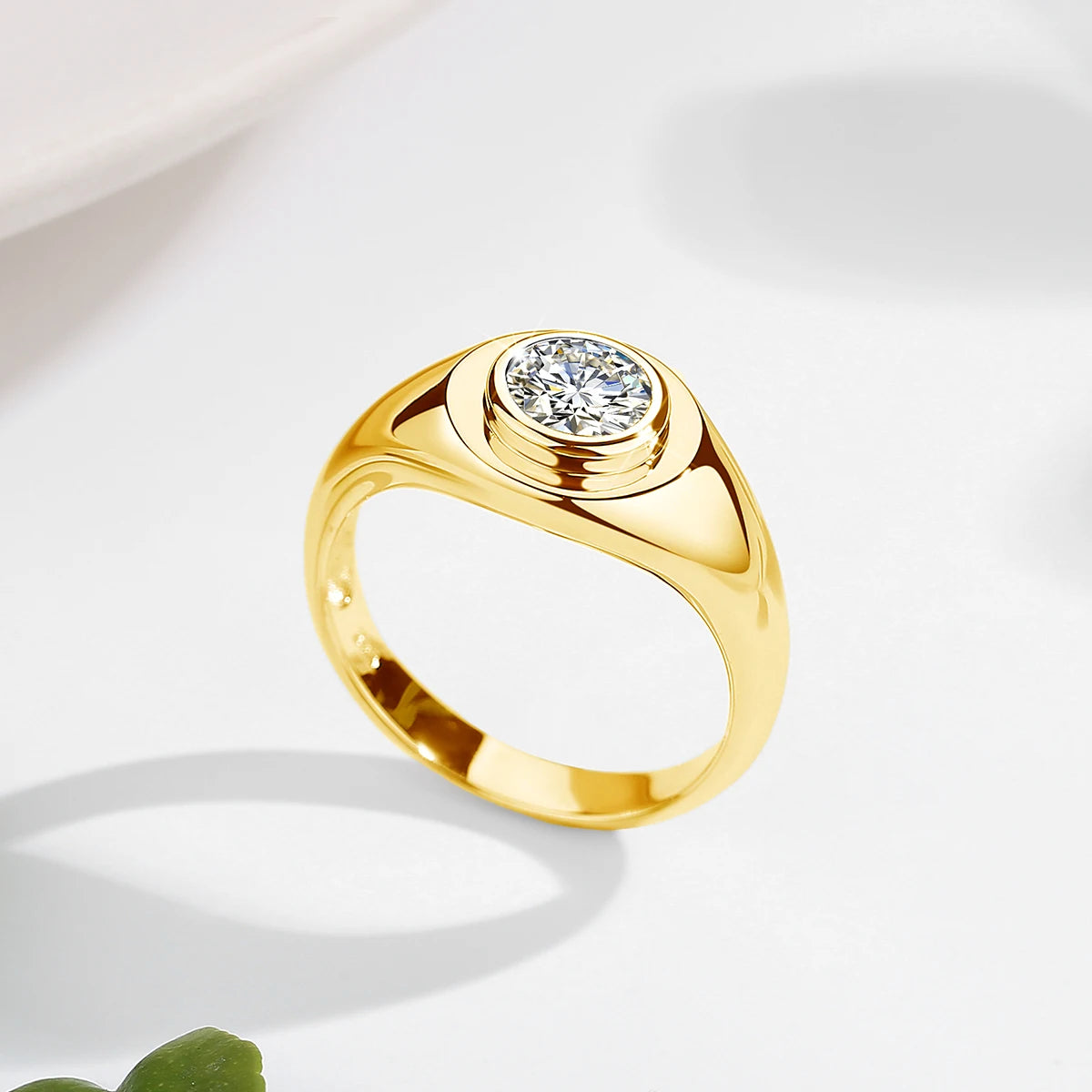 Moissanite Round Cut Ring